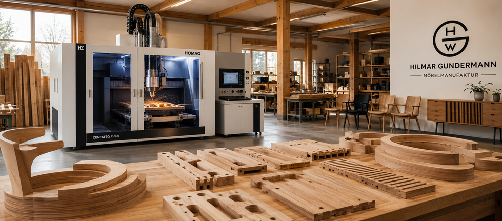 CNC-Bearbeitung von Holz für Möbelbau, Innenausbau und Serienfertigung bei Hilmar-Gundermann.de